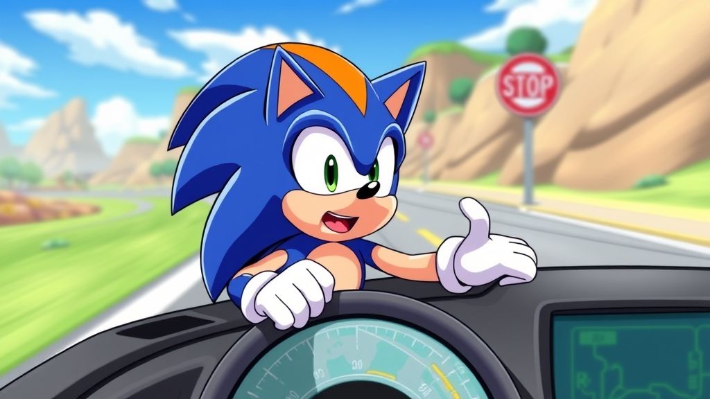 《索尼克导航语音登陆Waze！蓝色闪电带你狂飙不迷路》